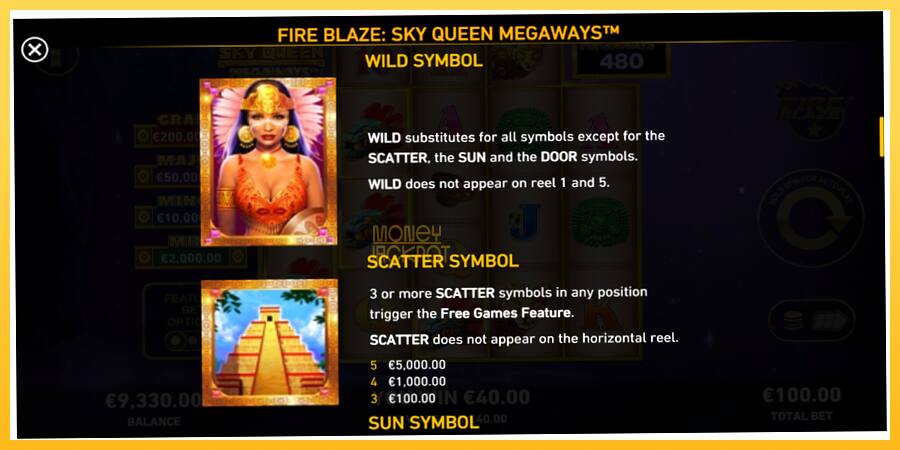 Игровой аппарат Sky Queen Megaways - игра на реальные деньги, картинка 5