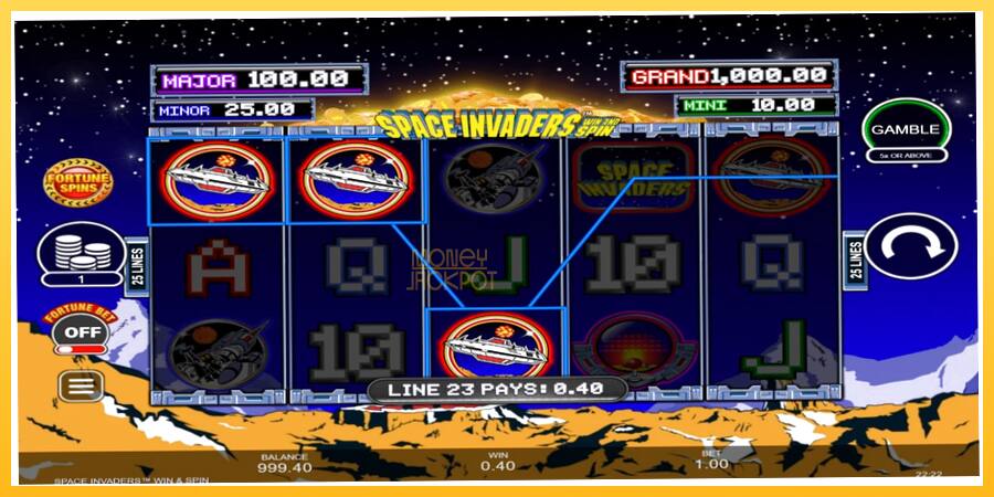 Игровой аппарат Space Invaders Win and Spin - игра на реальные деньги, картинка 3