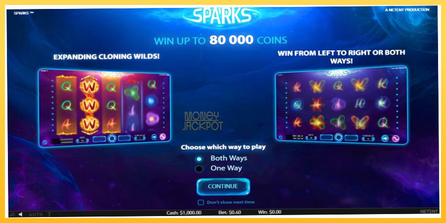 Игровой аппарат Sparks - игра на реальные деньги, картинка 1