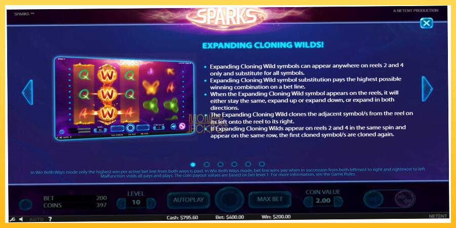 Игровой аппарат Sparks - игра на реальные деньги, картинка 4