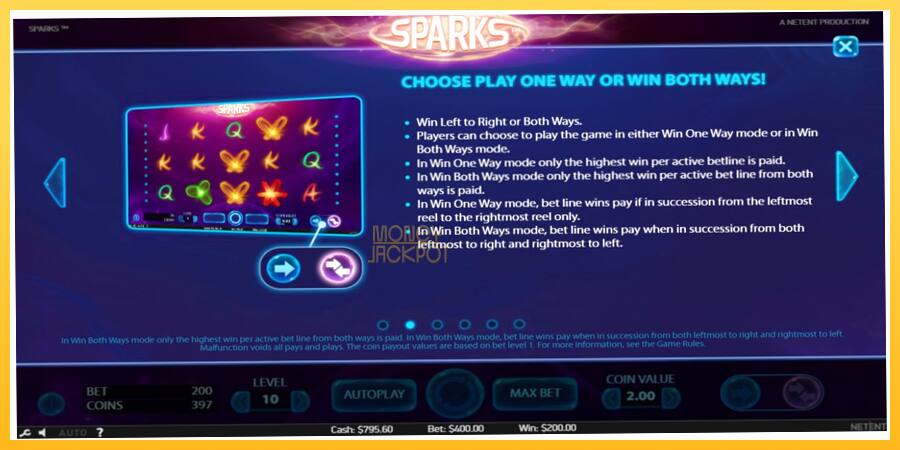 Игровой аппарат Sparks - игра на реальные деньги, картинка 5