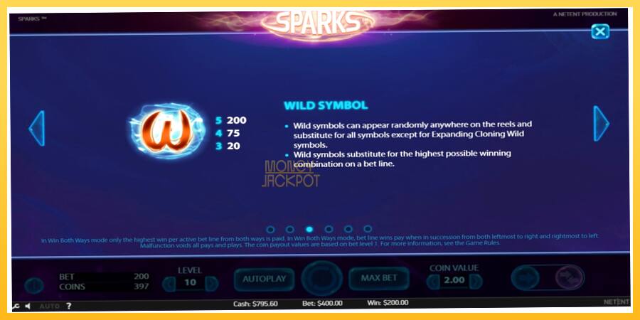 Игровой аппарат Sparks - игра на реальные деньги, картинка 6