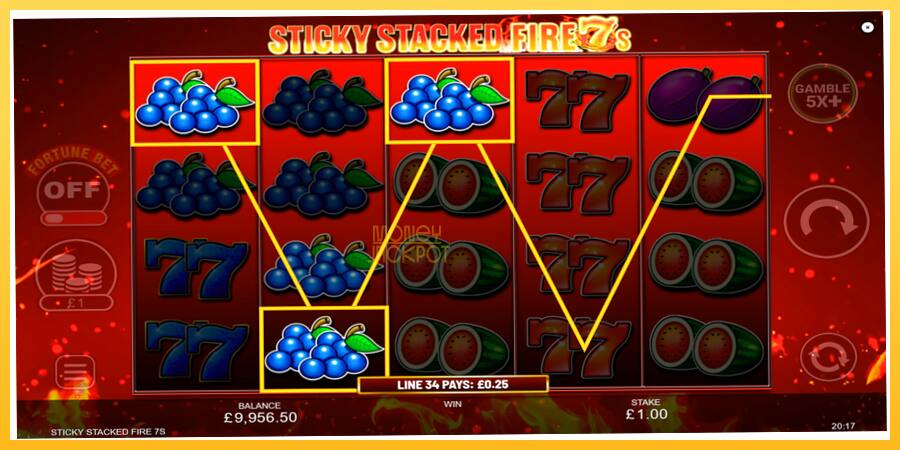 Игровой аппарат Sticky Stacked Fire 7s - игра на реальные деньги, картинка 4