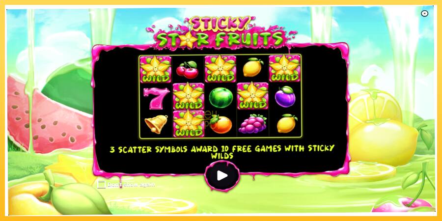 Игровой аппарат Sticky Star Fruits - игра на реальные деньги, картинка 1