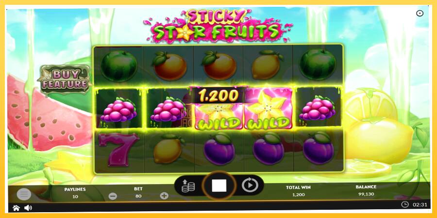 Игровой аппарат Sticky Star Fruits - игра на реальные деньги, картинка 4