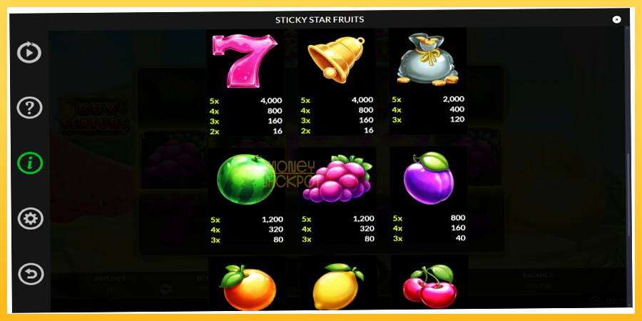 Игровой аппарат Sticky Star Fruits - игра на реальные деньги, картинка 6