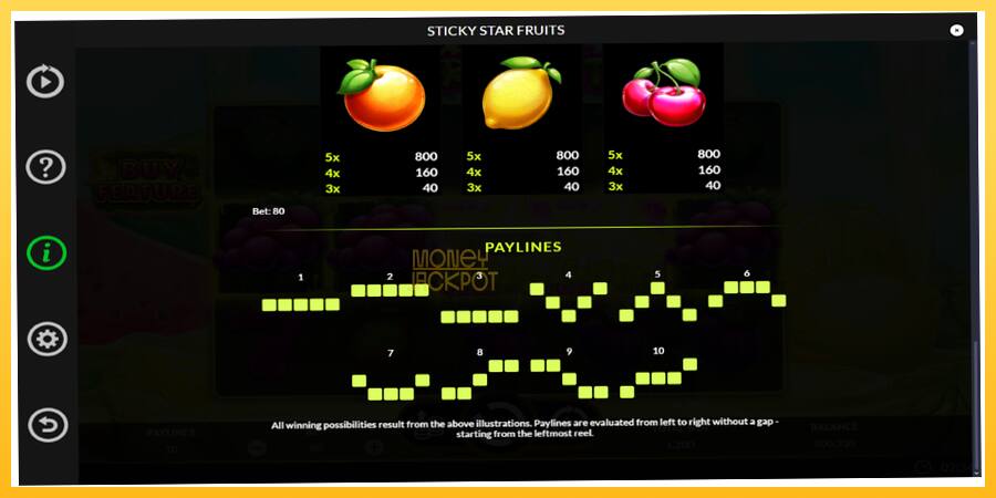 Игровой аппарат Sticky Star Fruits - игра на реальные деньги, картинка 7