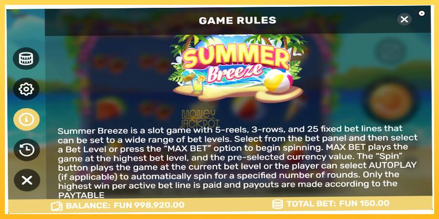 Игровой аппарат Summer Breeze - игра на реальные деньги, картинка 5