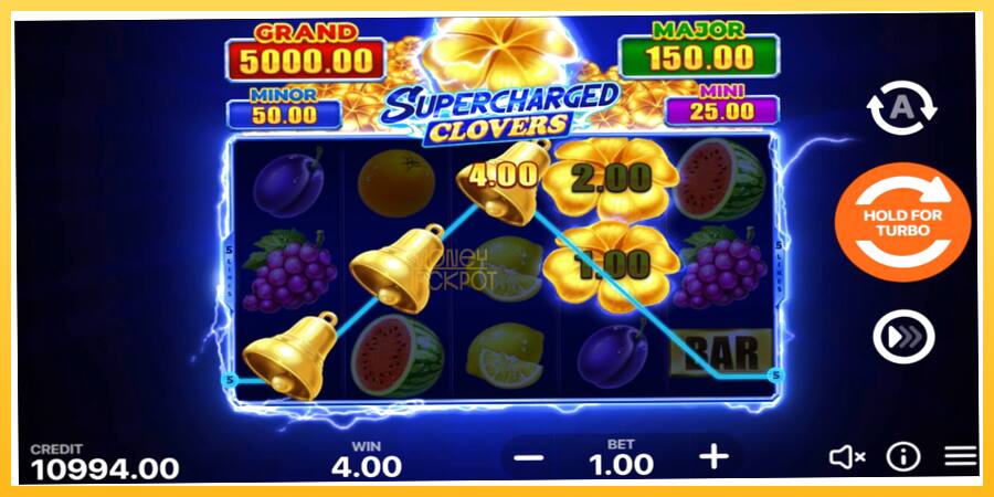 Игровой аппарат Supercharged Clovers: Hold and Win - игра на реальные деньги, картинка 2