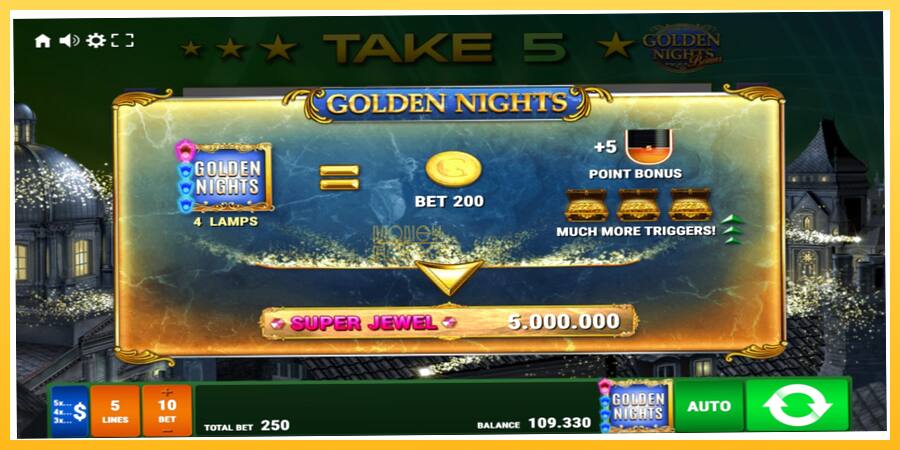 Игровой аппарат Take 5 Golden Nights - игра на реальные деньги, картинка 6