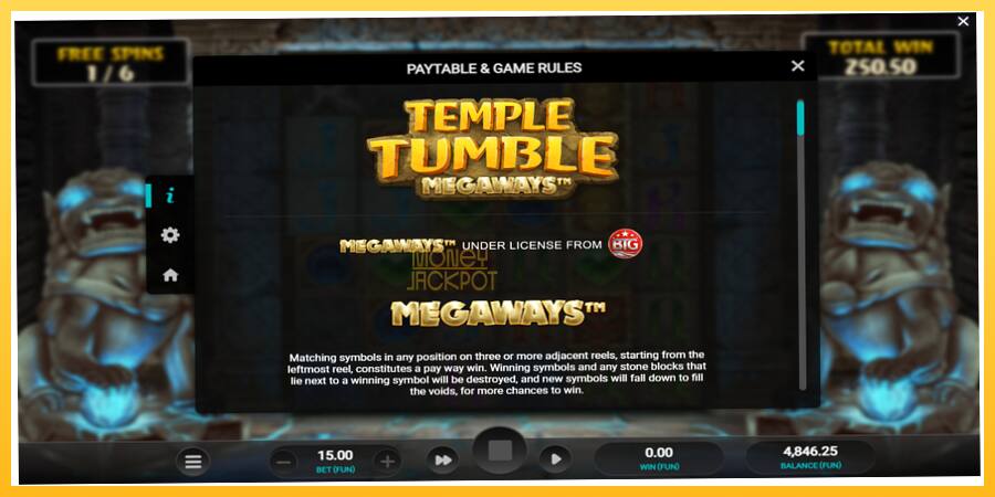 Игровой аппарат Temple Tumble - игра на реальные деньги, картинка 6