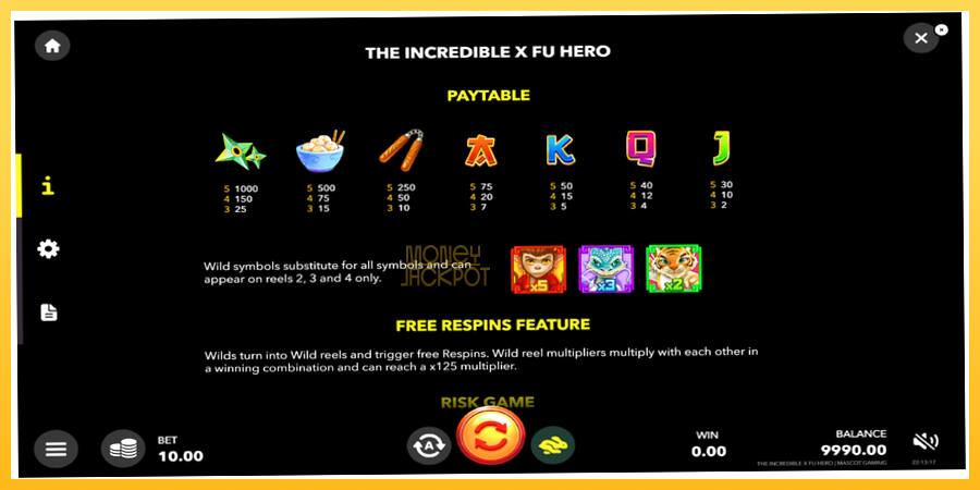 Игровой аппарат The Incredible X Fu Hero - игра на реальные деньги, картинка 5