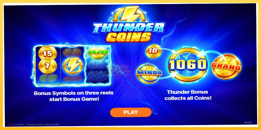 Игровой аппарат Thunder Coins - игра на реальные деньги, картинка 1