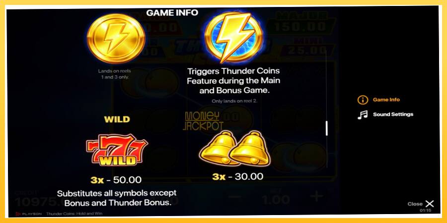 Игровой аппарат Thunder Coins - игра на реальные деньги, картинка 6