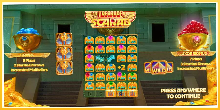 Игровой аппарат Treasure Tiles Scarab - игра на реальные деньги, картинка 1