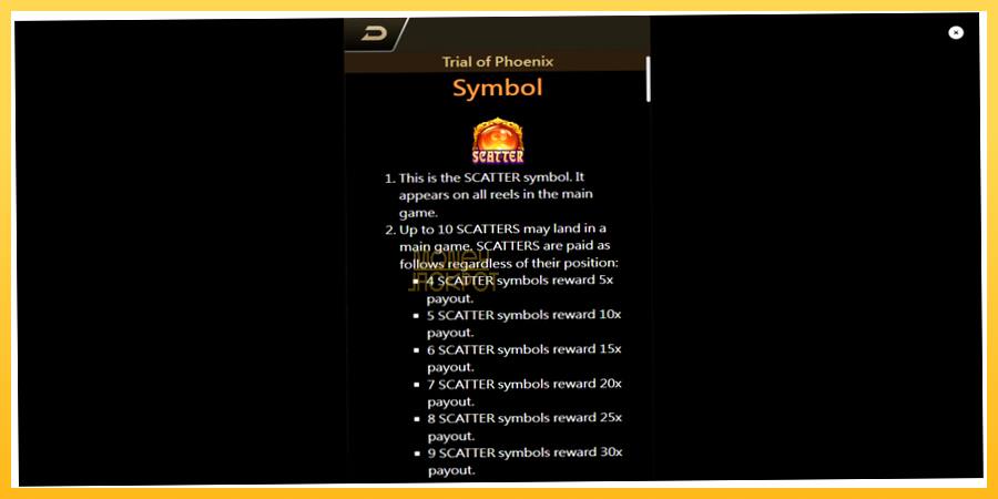 Игровой аппарат Trial of Phoenix - игра на реальные деньги, картинка 5