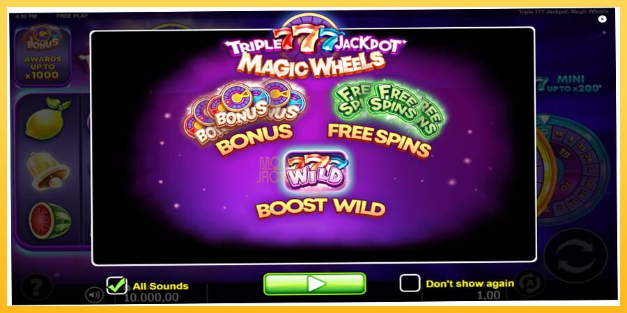 Игровой аппарат Triple 777 Jackpot Magic Wheels - игра на реальные деньги, картинка 1