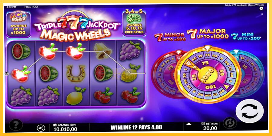 Игровой аппарат Triple 777 Jackpot Magic Wheels - игра на реальные деньги, картинка 4