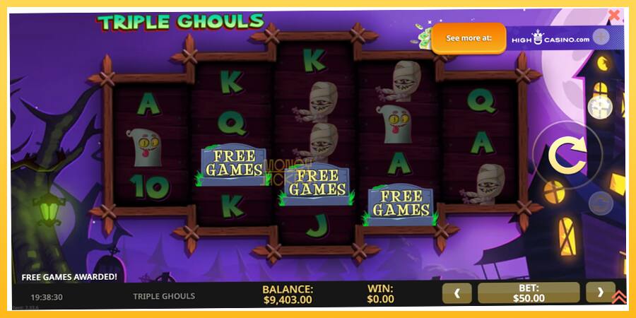 Игровой аппарат Triple Ghouls - игра на реальные деньги, картинка 3