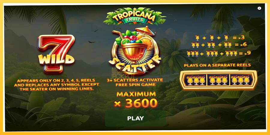 Игровой аппарат Tropicana Fruits - игра на реальные деньги, картинка 1