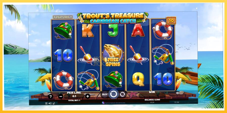 Игровой аппарат Trouts Treasure Caribbean Catch - игра на реальные деньги, картинка 2