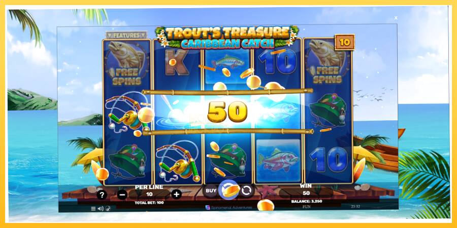 Игровой аппарат Trouts Treasure Caribbean Catch - игра на реальные деньги, картинка 4