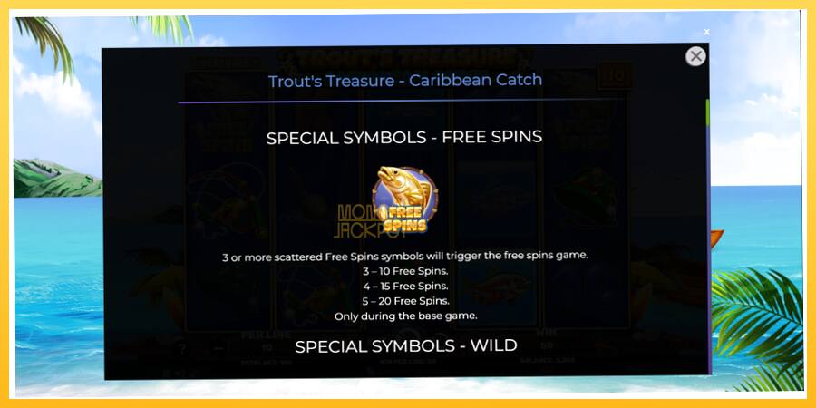 Игровой аппарат Trouts Treasure Caribbean Catch - игра на реальные деньги, картинка 5