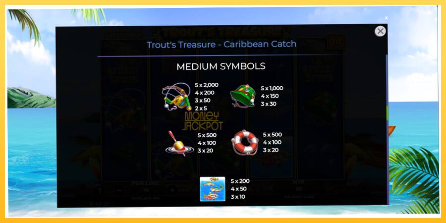 Игровой аппарат Trouts Treasure Caribbean Catch - игра на реальные деньги, картинка 6