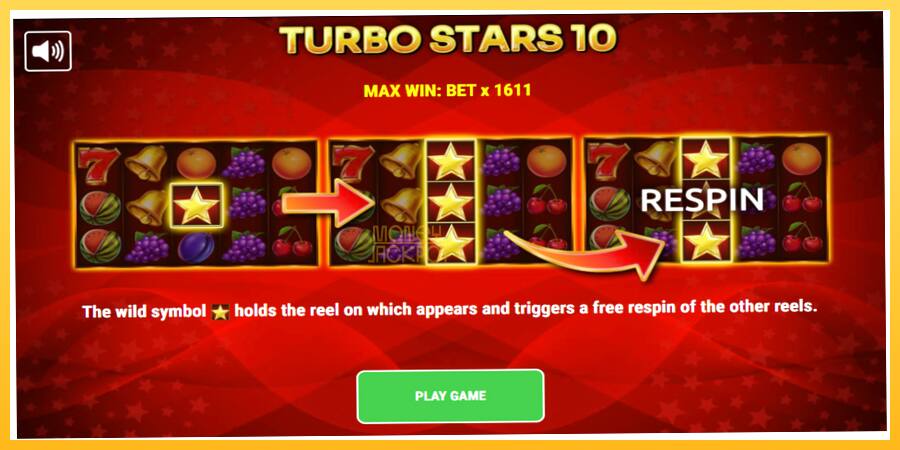 Игровой аппарат Turbo Stars 10 - игра на реальные деньги, картинка 1