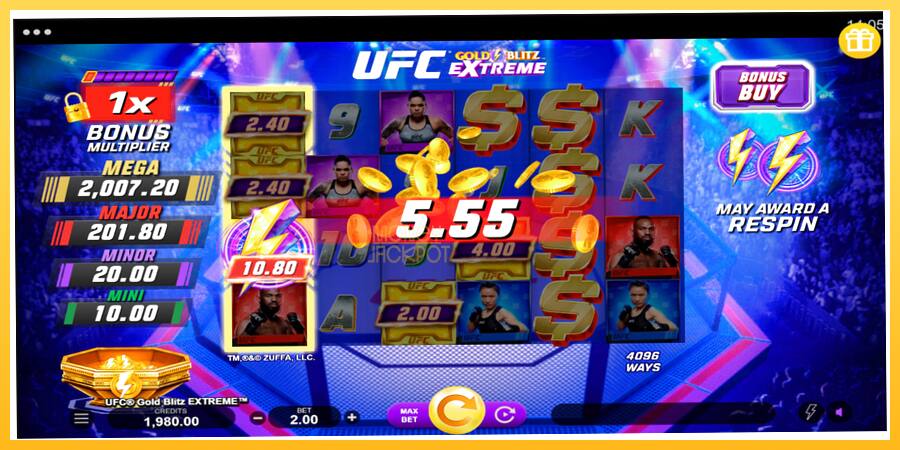 Игровой аппарат UFC Gold Blitz Extreme - игра на реальные деньги, картинка 4