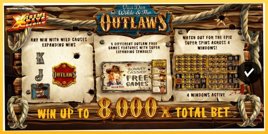 Игровой аппарат Van der Wilde and The Outlaws - игра на реальные деньги, картинка 1