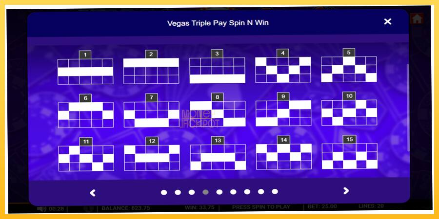 Игровой аппарат Vegas Triple Pay Spin n Win - игра на реальные деньги, картинка 5