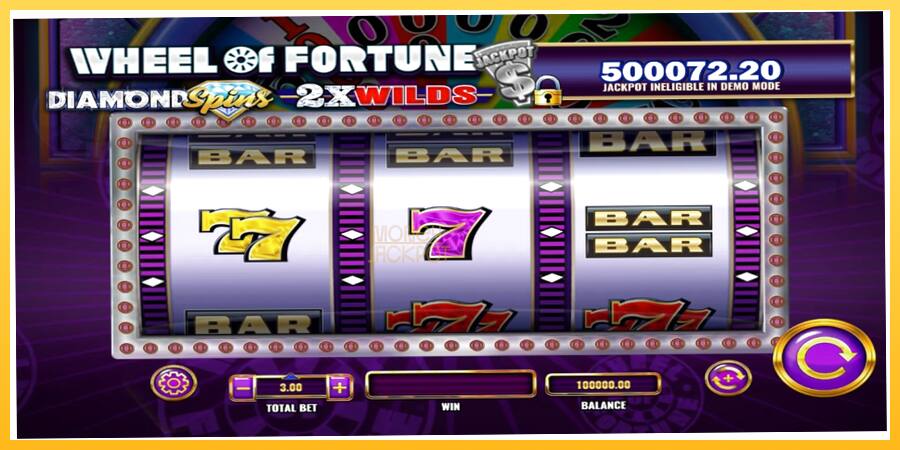 Игровой аппарат Wheel of Fortune Diamond Spins 2x Wilds - игра на реальные деньги, картинка 1