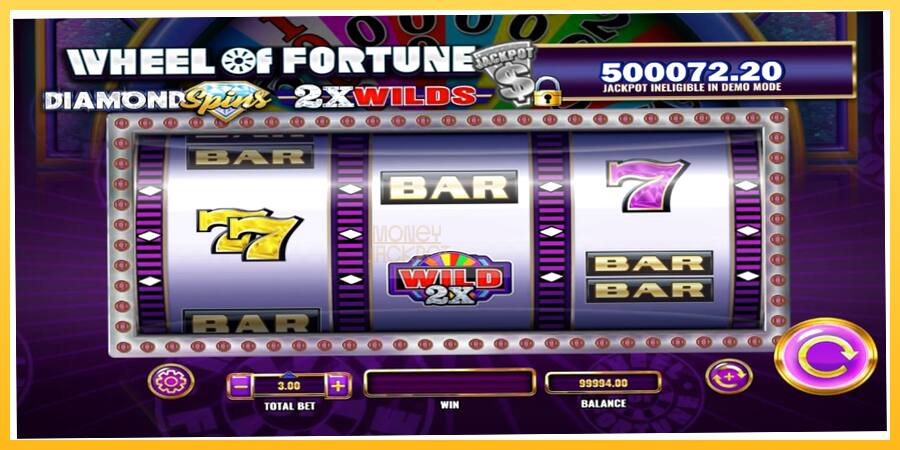 Игровой аппарат Wheel of Fortune Diamond Spins 2x Wilds - игра на реальные деньги, картинка 2