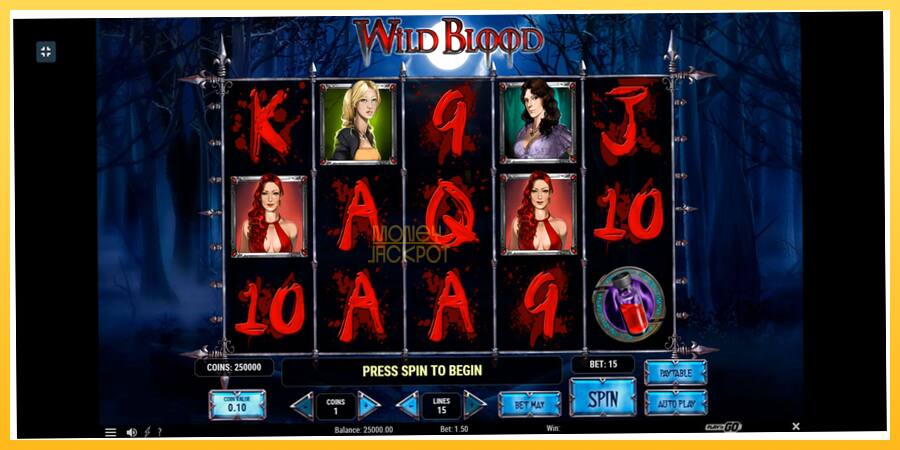 Игровой аппарат Wild Blood - игра на реальные деньги, картинка 1