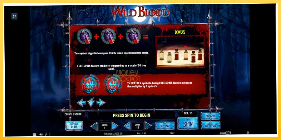 Игровой аппарат Wild Blood - игра на реальные деньги, картинка 9