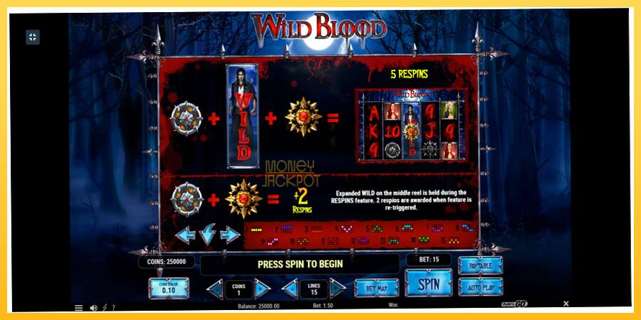 Игровой аппарат Wild Blood - игра на реальные деньги, картинка 10