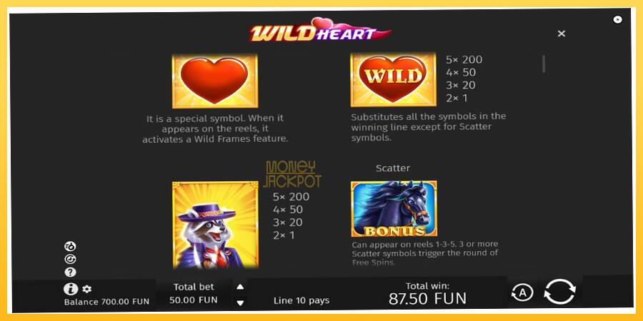 Игровой аппарат Wild Heart - игра на реальные деньги, картинка 5