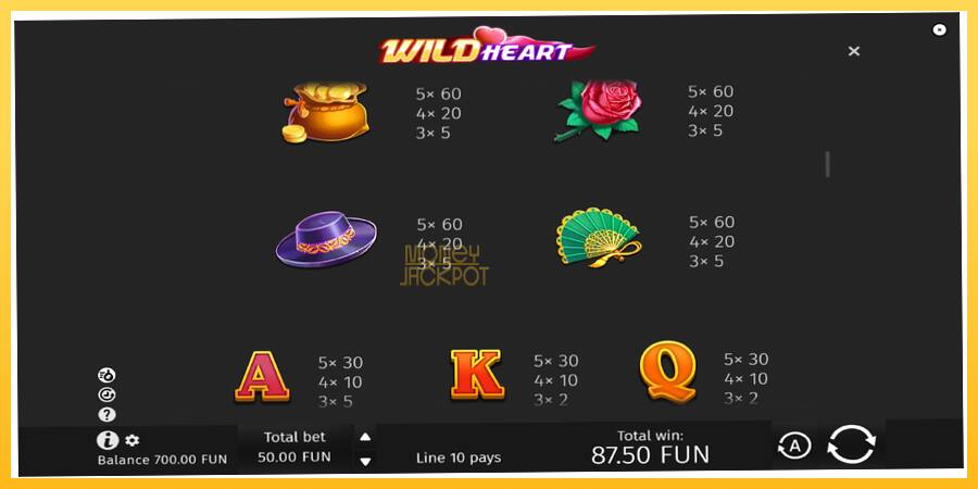 Игровой аппарат Wild Heart - игра на реальные деньги, картинка 6