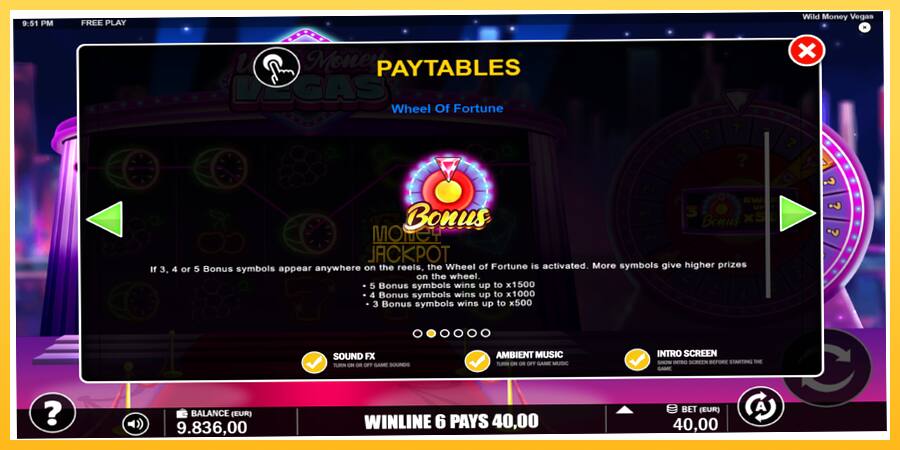 Игровой аппарат Wild Money Vegas - игра на реальные деньги, картинка 6