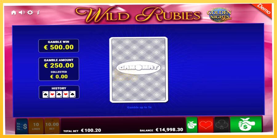 Игровой аппарат Wild Rubies Golden Nights - игра на реальные деньги, картинка 9