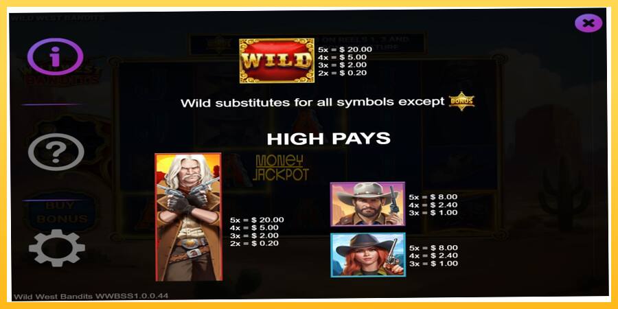 Игровой аппарат Wild West Bandits - игра на реальные деньги, картинка 4