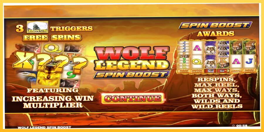 Игровой аппарат Wolf Legend Spin Boost - игра на реальные деньги, картинка 1