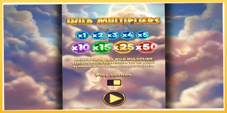 Игровой аппарат Zeus Divine Multipliers - игра на реальные деньги, картинка 1