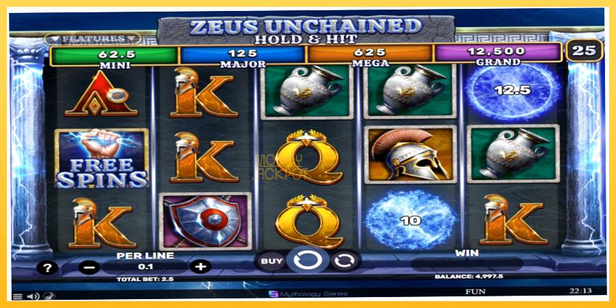 Игровой аппарат Zeus Unchained - Hold & Hit - игра на реальные деньги, картинка 2