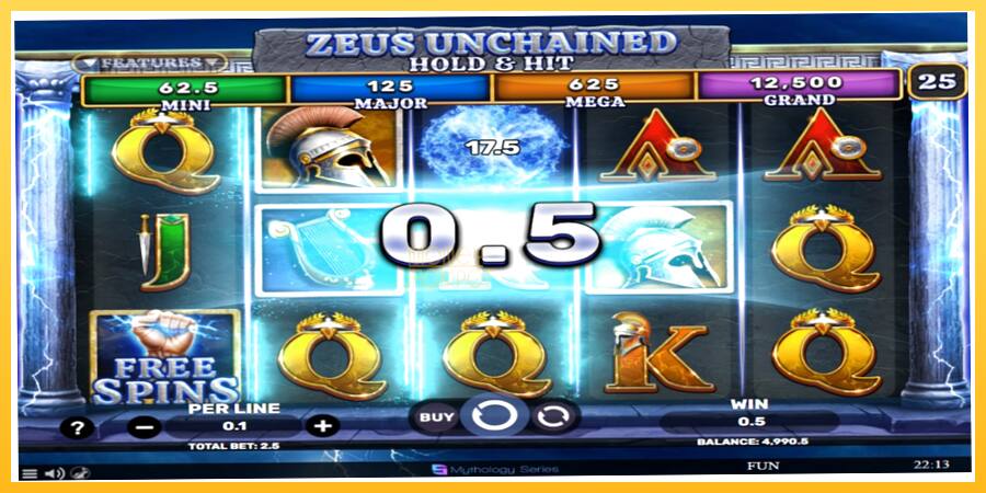 Игровой аппарат Zeus Unchained - Hold & Hit - игра на реальные деньги, картинка 3